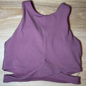 Athleta Conscious Cut Out Crop Top Crossover Sports Bra Small
